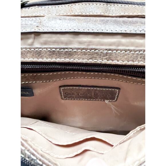 Gun Tote'n Mamas Brown Leather Concealed Carry Organizer Crossbody Purse Leather - Picture 8 of 10